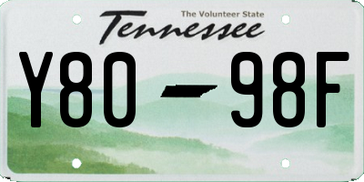 TN license plate Y8098F