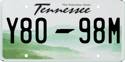 TN license plate Y8098M