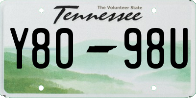 TN license plate Y8098U