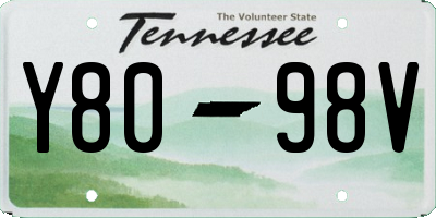 TN license plate Y8098V