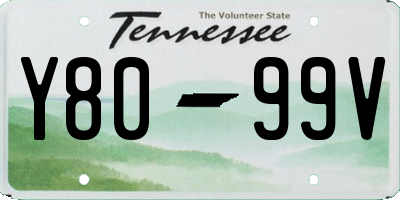 TN license plate Y8099V
