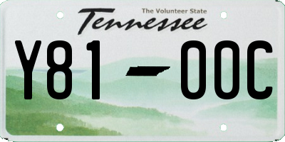 TN license plate Y8100C