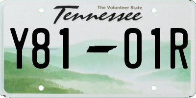 TN license plate Y8101R