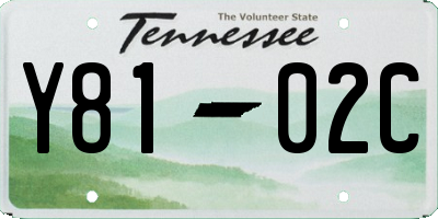TN license plate Y8102C
