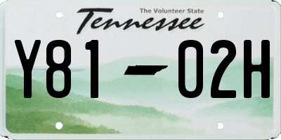 TN license plate Y8102H