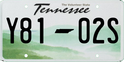TN license plate Y8102S