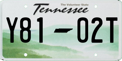 TN license plate Y8102T