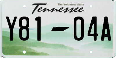 TN license plate Y8104A