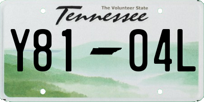 TN license plate Y8104L