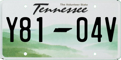 TN license plate Y8104V