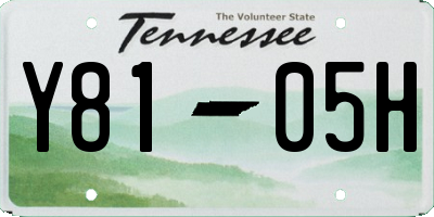 TN license plate Y8105H