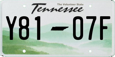 TN license plate Y8107F