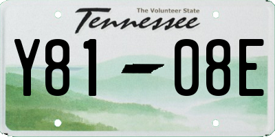 TN license plate Y8108E