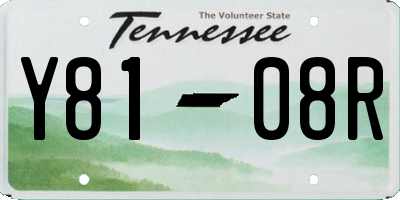 TN license plate Y8108R