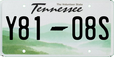 TN license plate Y8108S
