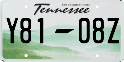 TN license plate Y8108Z