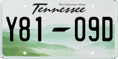 TN license plate Y8109D