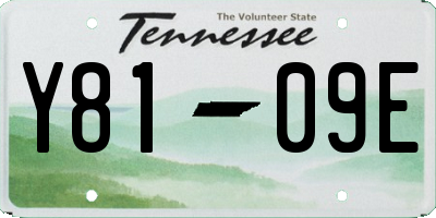 TN license plate Y8109E