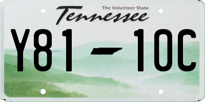 TN license plate Y8110C