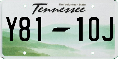 TN license plate Y8110J