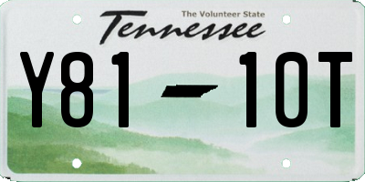 TN license plate Y8110T