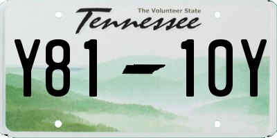 TN license plate Y8110Y