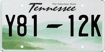 TN license plate Y8112K
