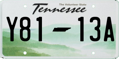 TN license plate Y8113A