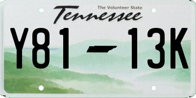 TN license plate Y8113K