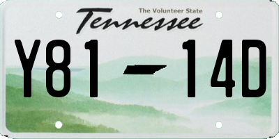 TN license plate Y8114D