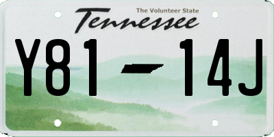 TN license plate Y8114J