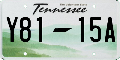 TN license plate Y8115A