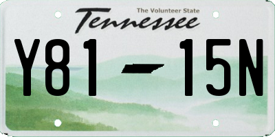 TN license plate Y8115N