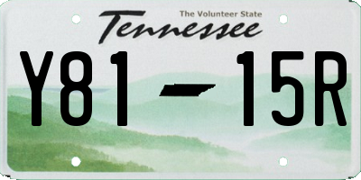 TN license plate Y8115R