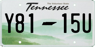 TN license plate Y8115U