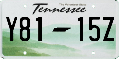 TN license plate Y8115Z