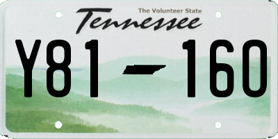 TN license plate Y8116O