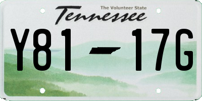 TN license plate Y8117G