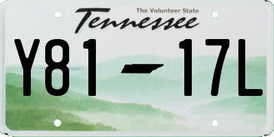 TN license plate Y8117L
