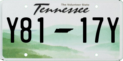 TN license plate Y8117Y