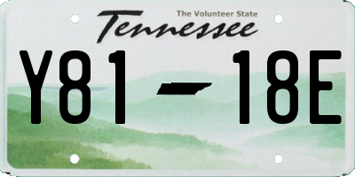 TN license plate Y8118E