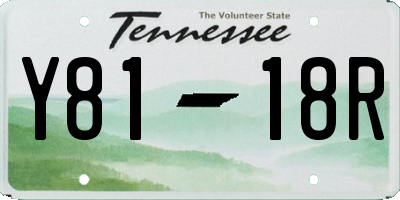 TN license plate Y8118R