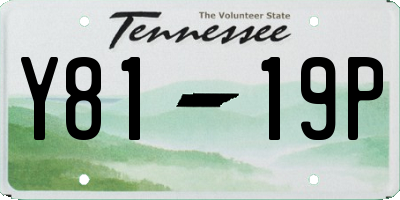 TN license plate Y8119P