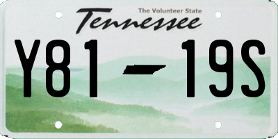 TN license plate Y8119S