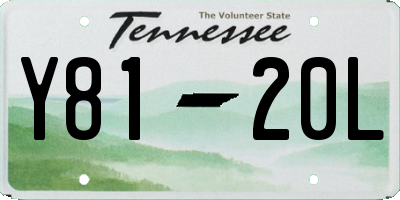 TN license plate Y8120L