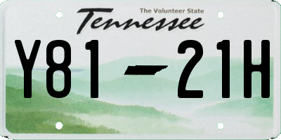 TN license plate Y8121H