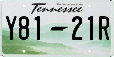 TN license plate Y8121R