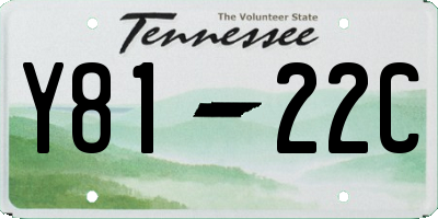 TN license plate Y8122C