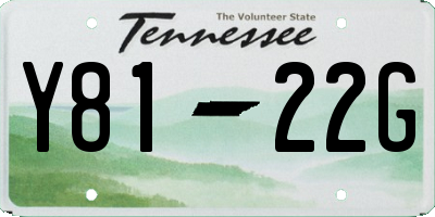 TN license plate Y8122G