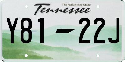 TN license plate Y8122J